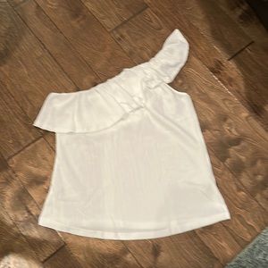 New in package medium one shoulder white top